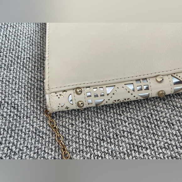 MMS Design Studio White Clutch with Intricate Cutouts - Picture 13 of 16